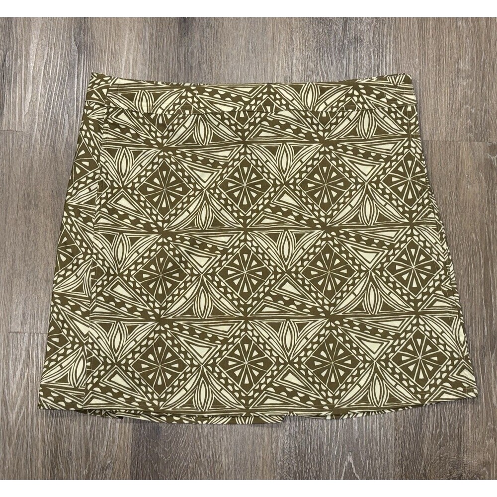RipSkirt Hawaii Wrap Skirt Green Mini Length 1 Geometric Quick Dry XL